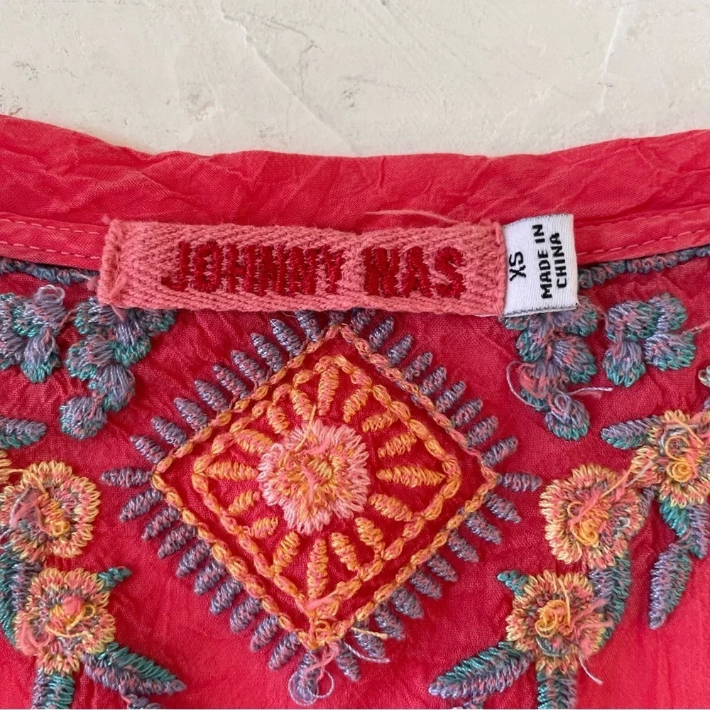 JOHNNY WAS RYLEIGH EMBROIDERED BLOUSE Size XS - Picture 3 of 9